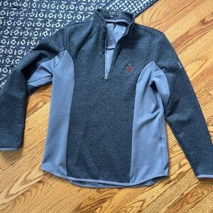 Nike Golf Tour Performance Women's Sz L 1/4 Zip Top 2-Tone Gray Pullover Player